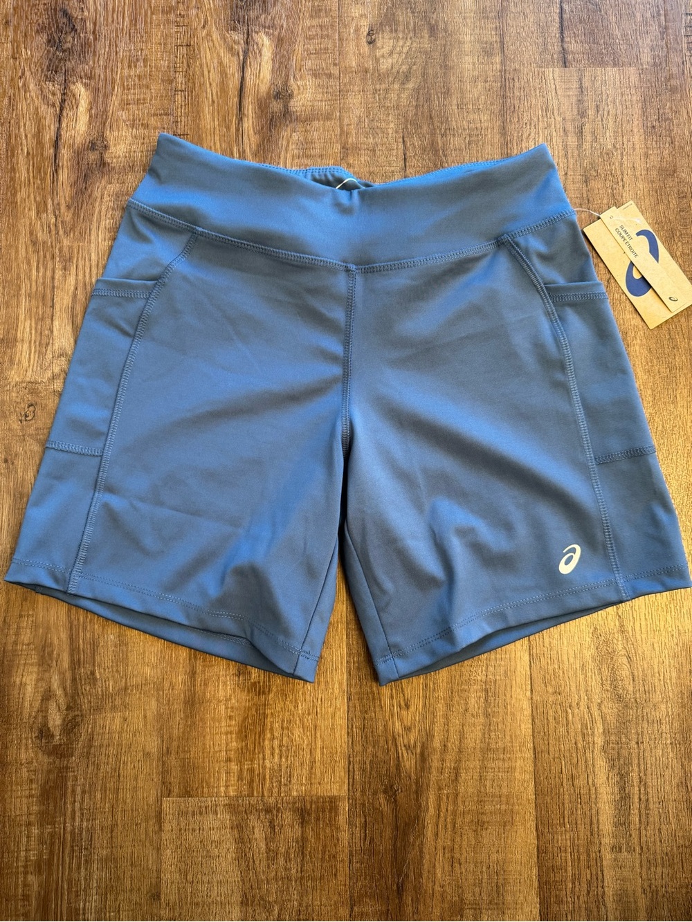 ASICS Slate Blue Women's Athletic Shorts with Pockets